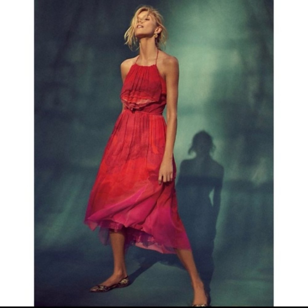 Tracy Reese Anthropologie Cascade Halter Sz 4